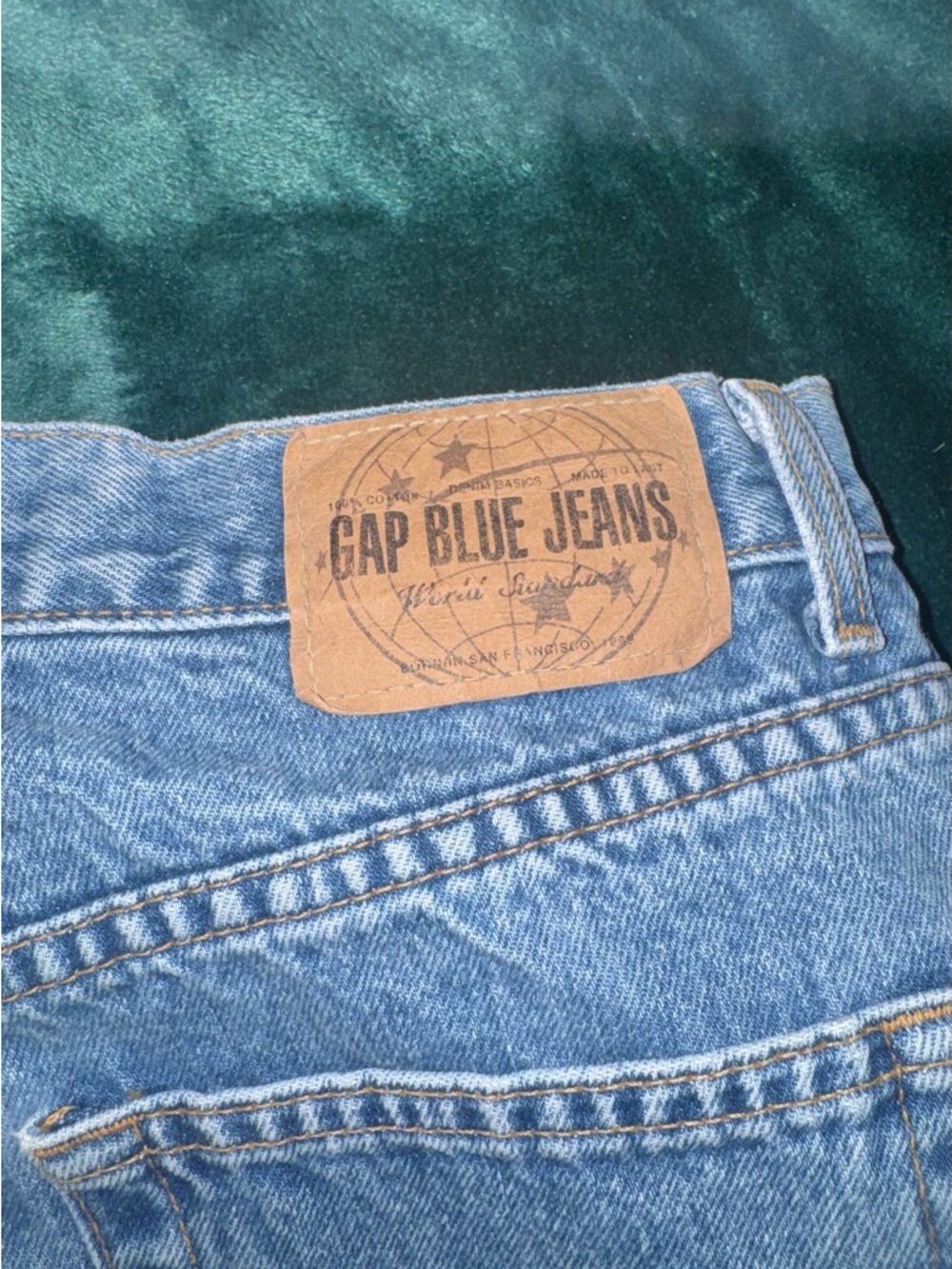 Vintage Gap Blue Jeans No. 9 Reverse Fit High Rise Tapered Leg - Size 12 Ankle - Picture 4 of 5